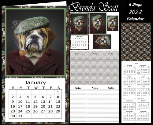 Smoking Dog 2022 Calendar