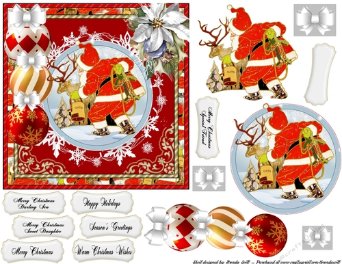 Santa getting his reindeer ready for the big night