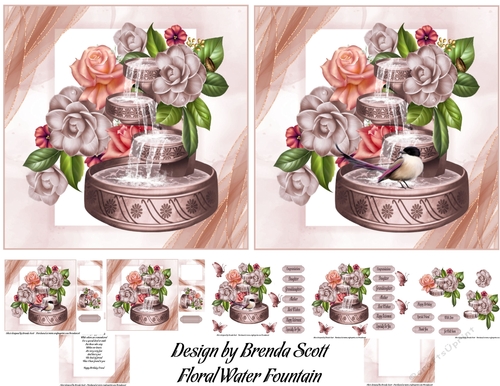 Floral Water Fountain
