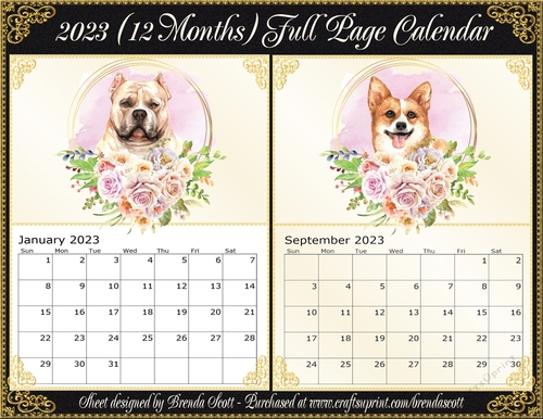 2023 Full Page Pooch Calendar