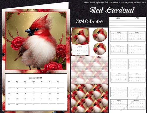 Red Cardinal 2024 Calendar