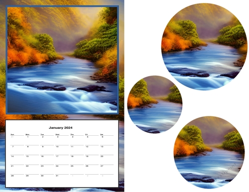 2024 Calendar -Stunning Fall Day