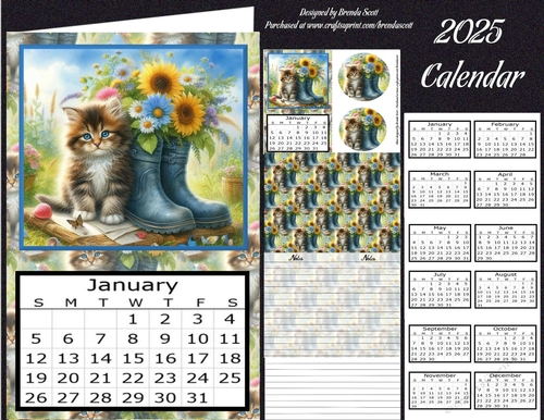 Puss and Boots 2025 Calendar