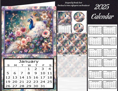 Beautiful Peacocck 2 -  2025 Calendar
