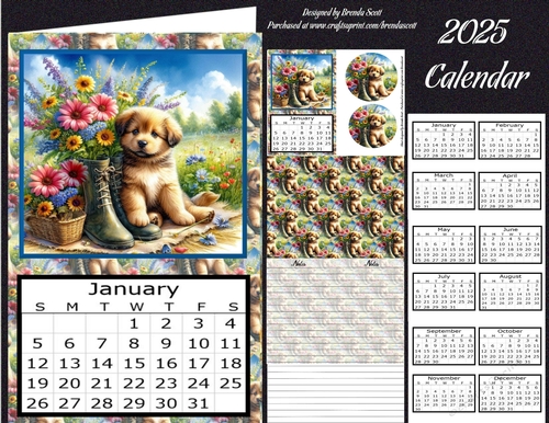 Boot of Flowers 2025 Calendar