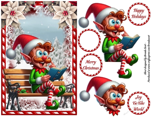 Elf Enjoying a Leisure Read,