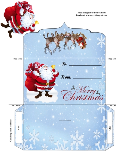 Santas money wallet or gift card holder