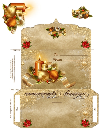 Candles Glowing Money Wallet or Gift Card Holder