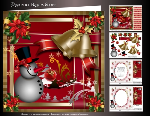 Christmas bells and Snowman