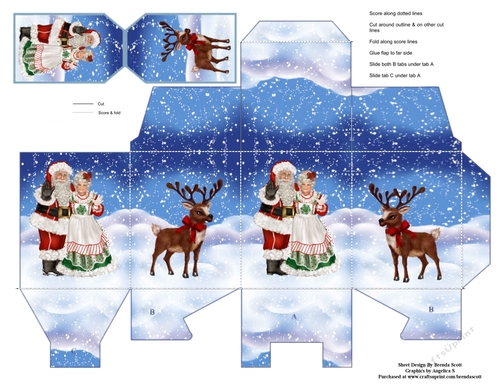 Mr and Mrs Claus Gift Box