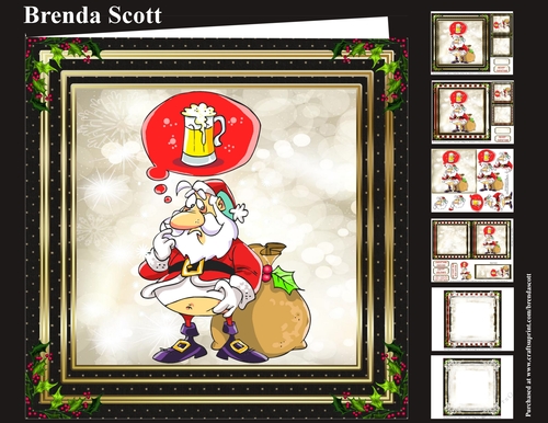 Santa ThinkingHard About a Beer