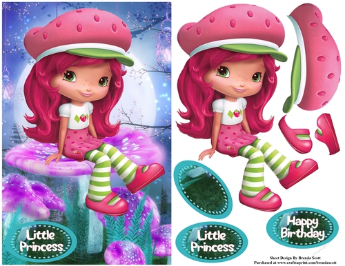 Strawberry shortcake Sitting on a Magic Mushroom