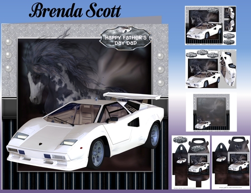 White Ferrari with Horse Power