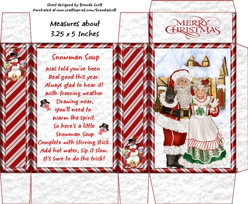Mr and Mrs Claus Snowman Soup for the Wee Ones