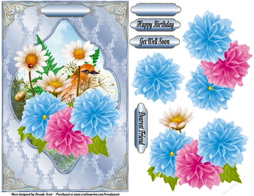 Sweet Bird Hidden Among the Flowers