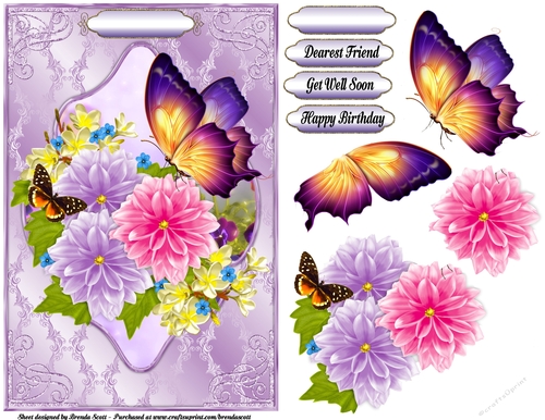 Beautiful Floral and Butterflies