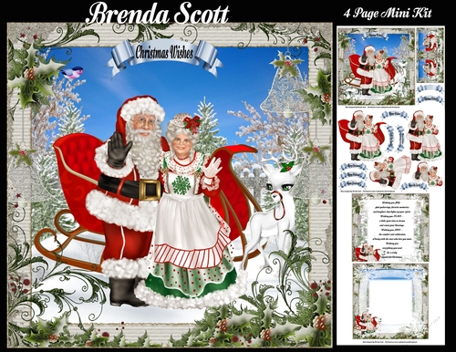 Mr and Mrs Claus beside their Sleigh