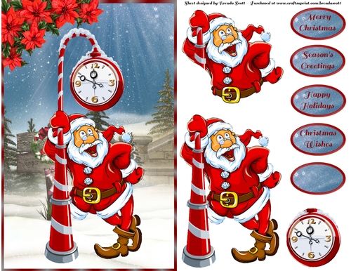 Santa Closely Watching the Time