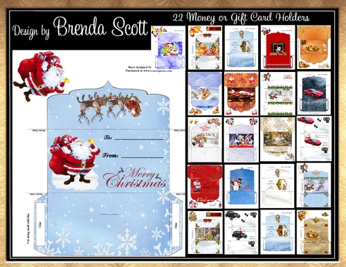 Christmas Money wallet and Gift Card Holders