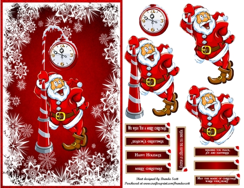 Santa keeping a Close watch on the Time