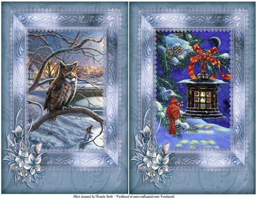 2 x A5 Christmas Toppers