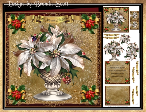 Beautiful Vase of Poinsettias