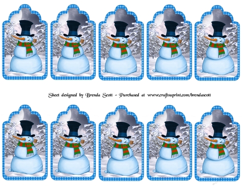Delightful Snowman Gift Tags