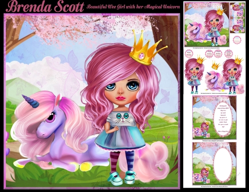 Beautiful Wee Girl with her Magical Unicorn