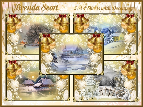 5 A4 Golden Christmas