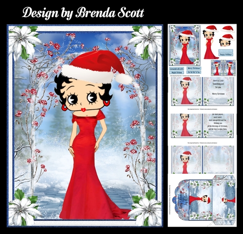 Betty in a Festive Red Dress