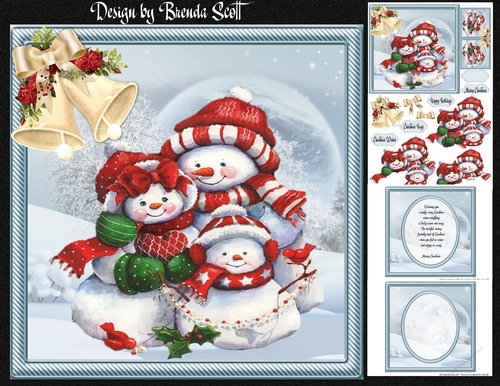 Christmas Snowman Family