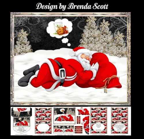 Dreaming Santa with Matching Money Wallet