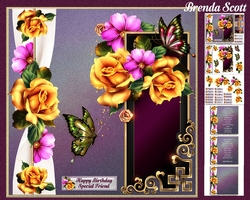 Vivid Roses and Butterflies