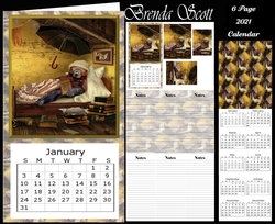 Bear Reading in Bed - 2021 Calendar