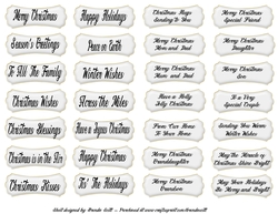 Gold Trim Christmas Sentiments