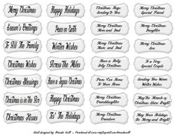 Silver Trim Christmas Sentiments