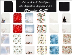 6 x 6 Christmas Envelopes
