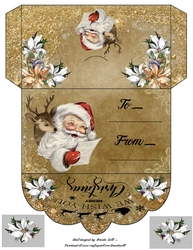 Santa Having a Chuckle Money Wallet or Gift Card Holder