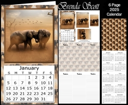 African Elephant 2025 Calendar