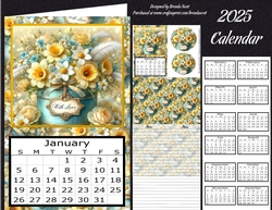 2025 Calendar Box of Floral