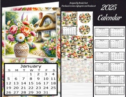 Vase of Floral 2025 Calendar
