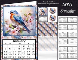 Bird on Branch - 2025 Calendar