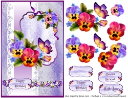 Pancies and Butterfly
