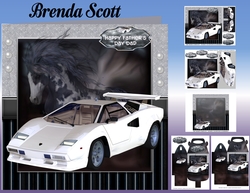 White Ferrari with Horse Power