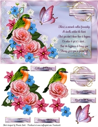 Floral on a Pink Background