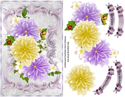 Lilac and Yellow Dahlias