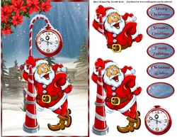 Santa Closely Watching the Time