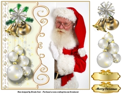 Santa Peeking Around The Corner