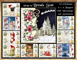 10 Christmas 8 x 8 Toppers Bundle