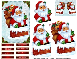 Santa going down the Chimney